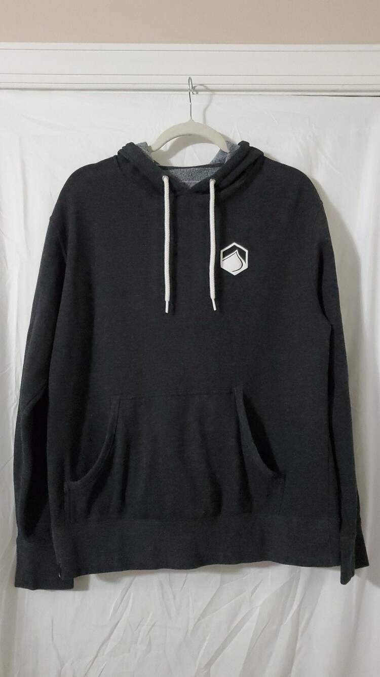 Liquid Force Logo Pullover Hoodie Charcoal Grey Size Large